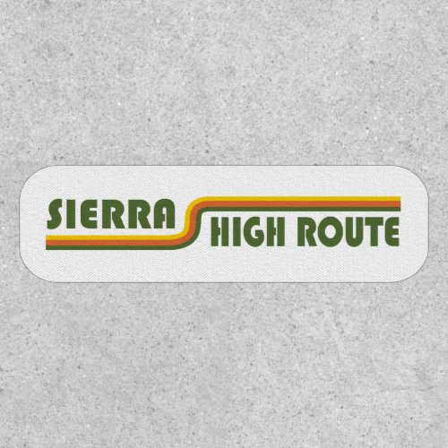 Sierra High Route California Patch