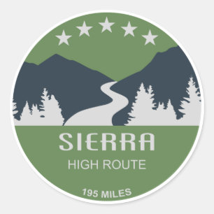 Sierra High Route Classic Round Sticker