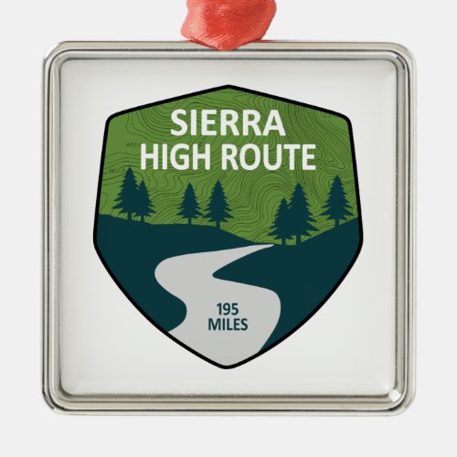 Sierra High Route Metal Ornament
