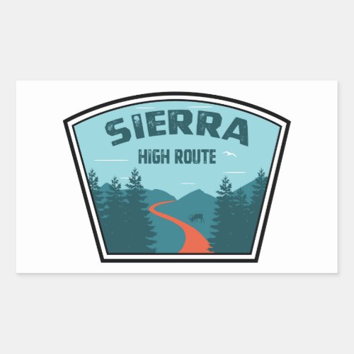 Sierra High Route Rectangular Sticker