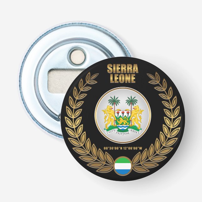 Sierra Leone Coat of Arms Bottle Opener (Front)