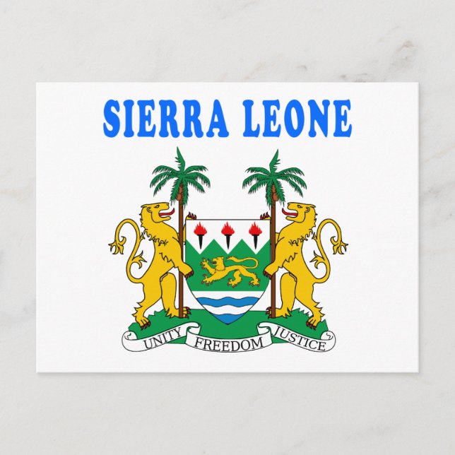 Sierra Leone Coat Of Arms Designs Postcard (Front)
