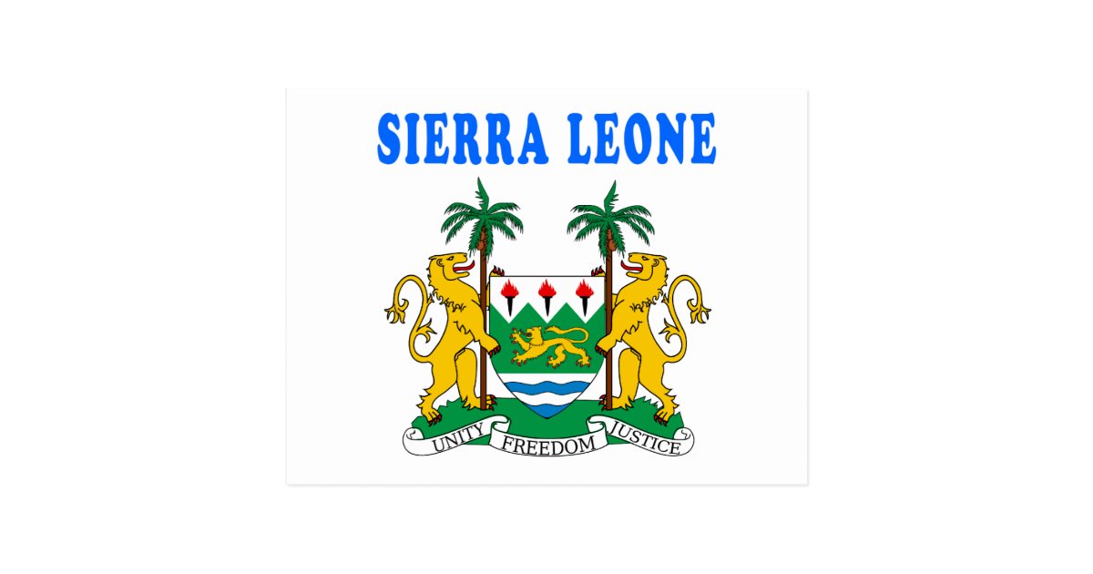 Download Sierra Leone Coat Of Arms Designs Postcard | Zazzle.com