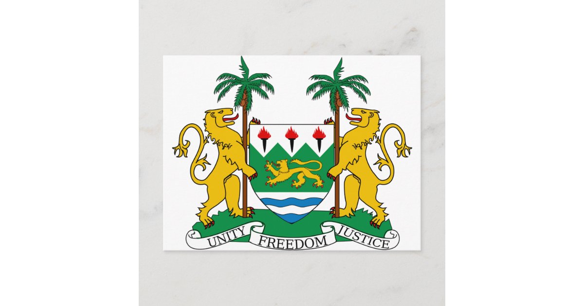 Sierra Leone Coat of Arms Postcard | Zazzle