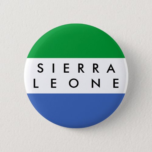 Sierra Leone country flag nation symbol name text Button