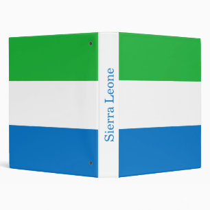 Sierra Leone Flag 3 Ring Binder