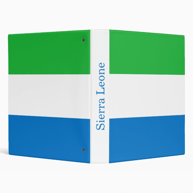 Sierra Leone Flag 3 Ring Binder (Background)