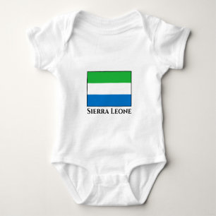Sierra Leone Flag Baby Bodysuit