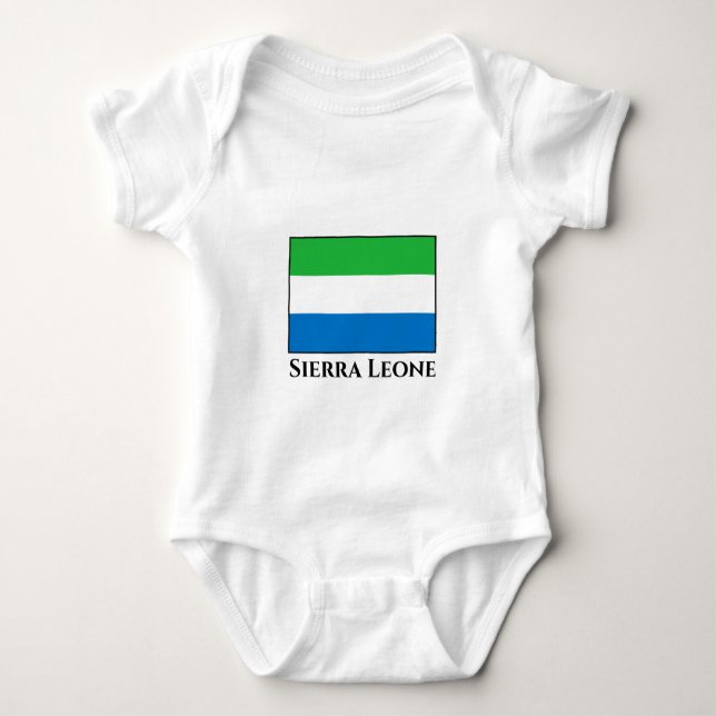 Sierra Leone Flag Baby Bodysuit (Front)