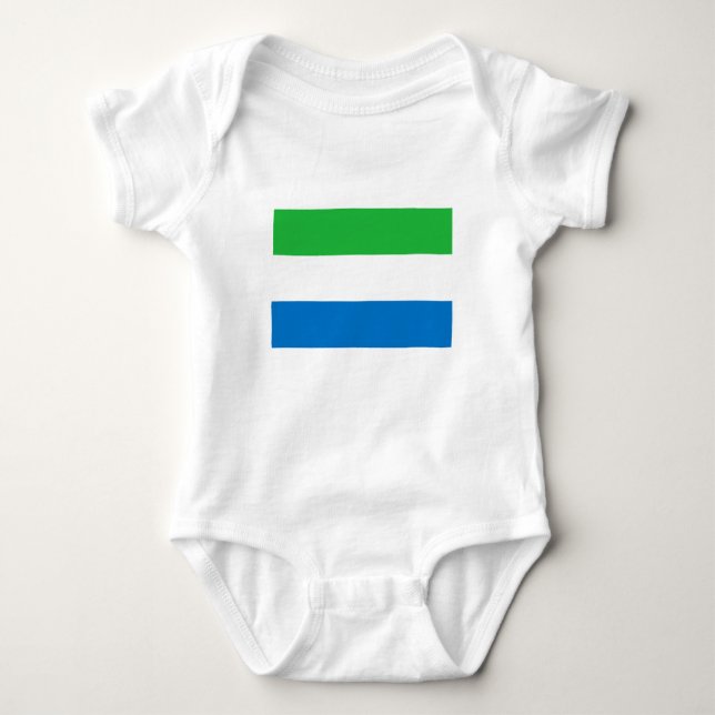Sierra Leone Flag Baby Bodysuit (Front)