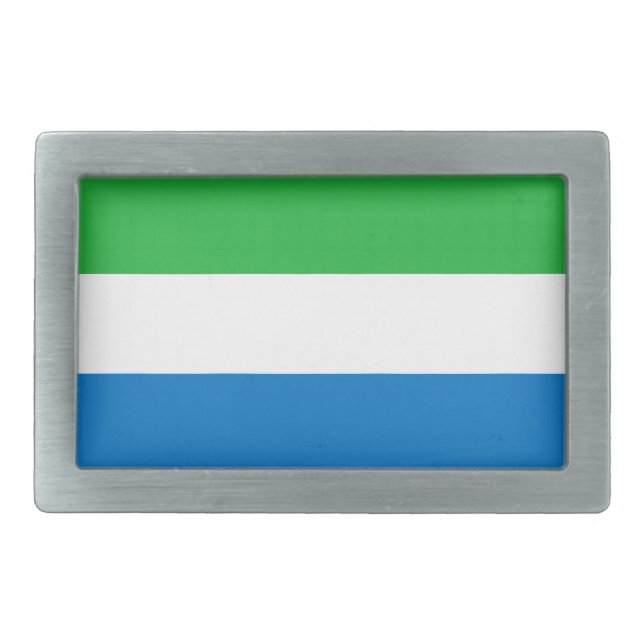 Sierra Leone Flag Belt Buckle (Front)