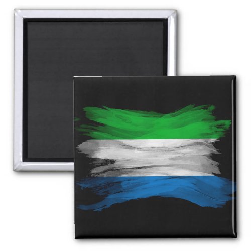 Sierra Leone flag brush stroke national flag Magnet