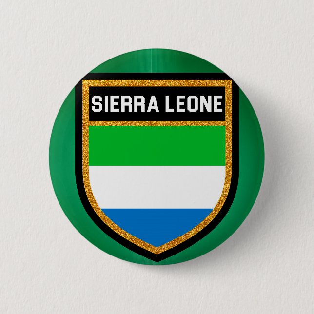 Sierra Leone Flag Button (Front)