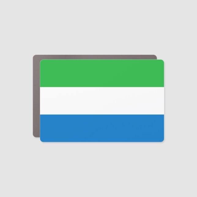 Sierra Leone Flag Car Magnet (Front)