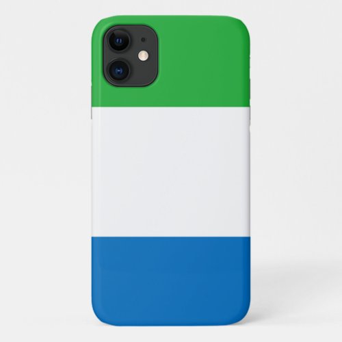 Sierra Leone flag iPhone 11 Case