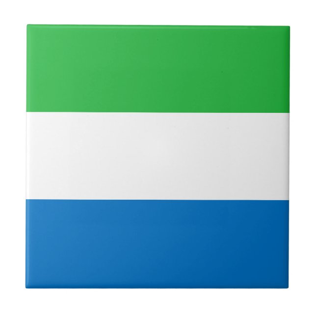 Sierra Leone Flag Ceramic Tile (Front)