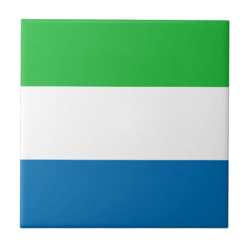 Sierra Leone Flag Ceramic Tile