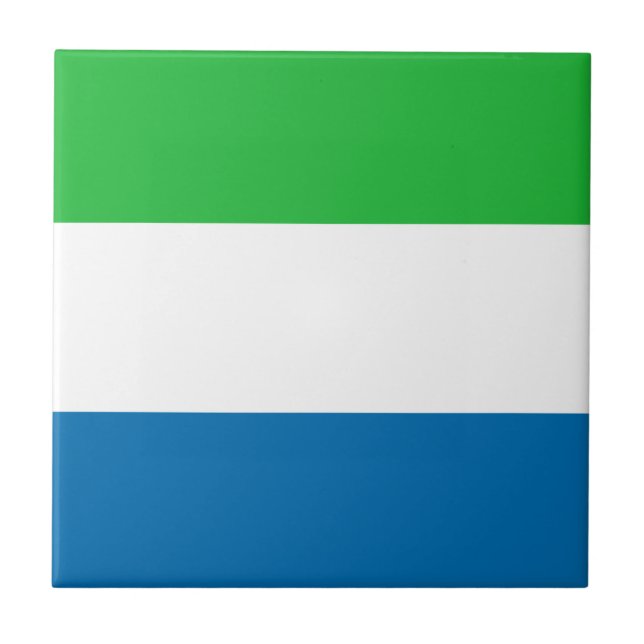 Sierra Leone Flag Ceramic Tile (Front)