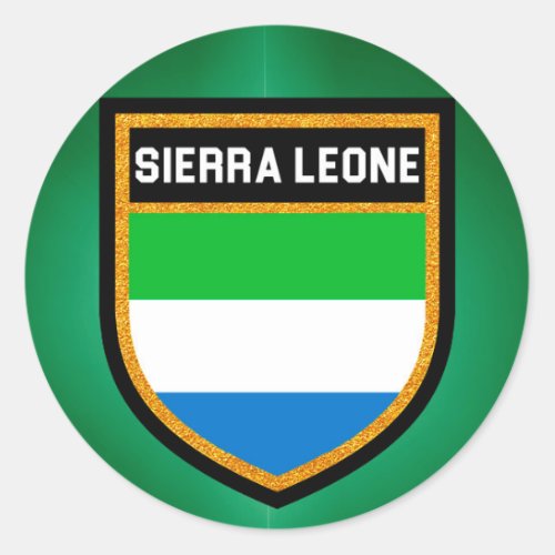 Sierra Leone Flag Classic Round Sticker