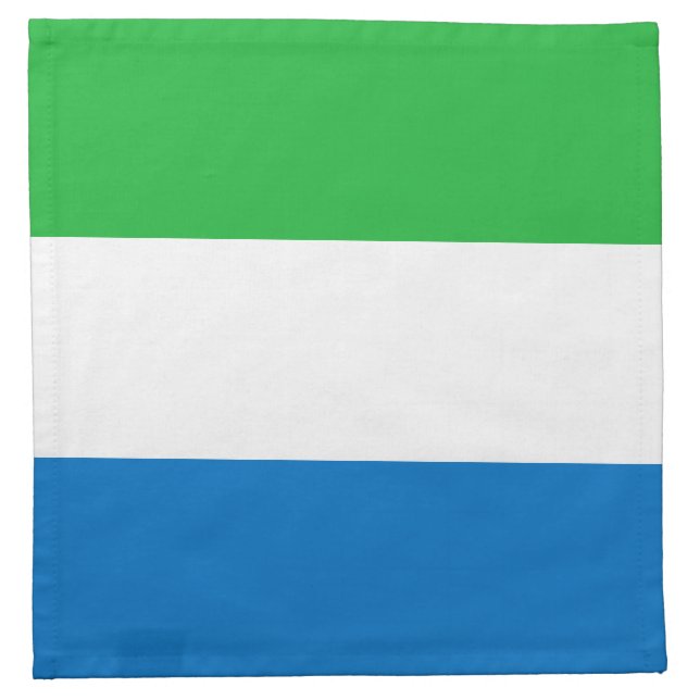 Sierra Leone Flag Cloth Napkin (Front)