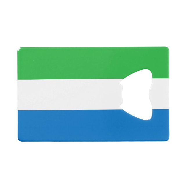Sierra Leone Flag Credit Card Bottle Opener (Front (Horizontal))