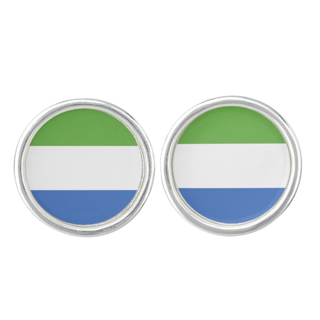 Sierra Leone flag Cufflinks (Front)