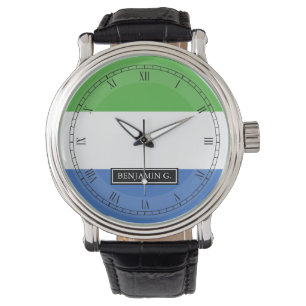 Sierra Leone Flag Custom Name Watch