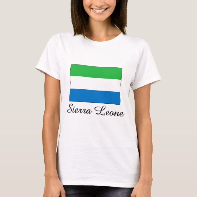 Sierra Leone Flag Design T-Shirt (Front)