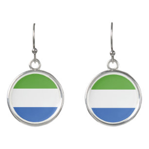 Sierra Leone flag Earrings
