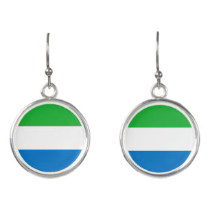 Sierra Leone Flag Earrings