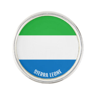 Sierra Leone Flag Elegant Patriotic Lapel Pin