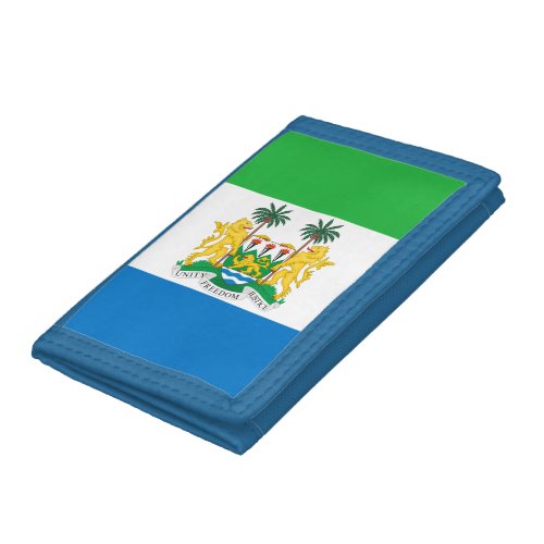 Sierra Leone Flag  Emblem Trifold Wallet