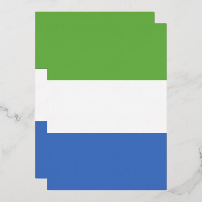 Sierra Leone flag Foil Invitation (Front/Back)