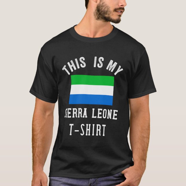 Sierra Leone Flag For Men Women Sierra Leonean Sal T-Shirt (Front)