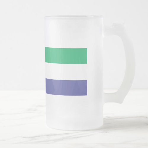 Sierra Leone Flag Frosted Glass Beer Mug