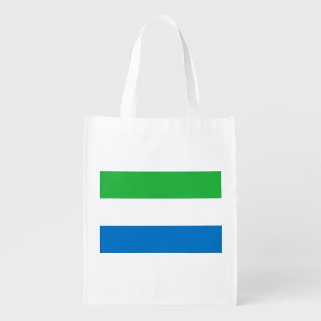 Sierra Leone Flag Grocery Bag (Front)