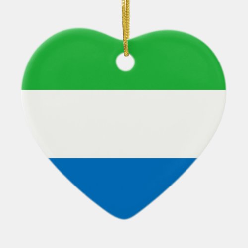 Sierra Leone Flag Heart Ornament