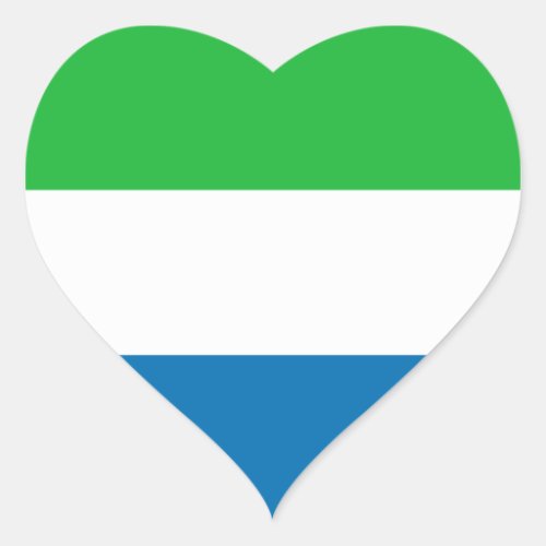 Sierra Leone Flag Heart Sticker