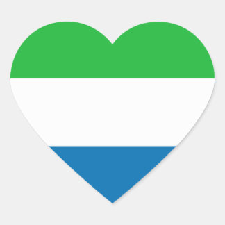 Sierra Leone Flag Heart Sticker