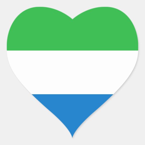 Sierra Leone Flag Heart Sticker
