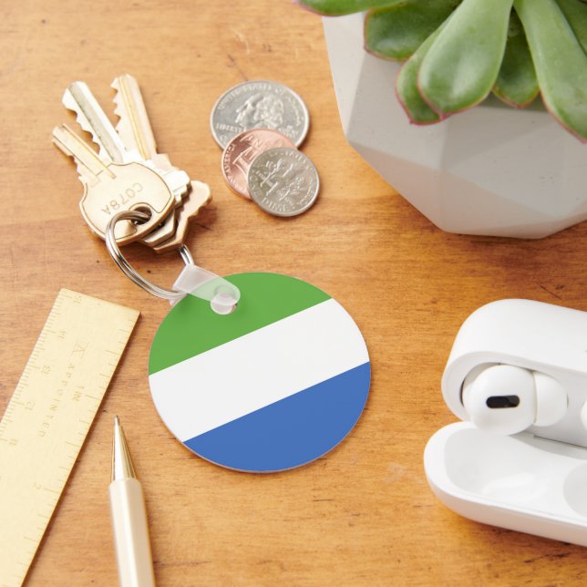 Sierra Leone flag Keychain (Desk)