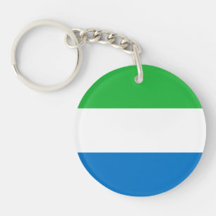 Sierra Leone Flag Keychain