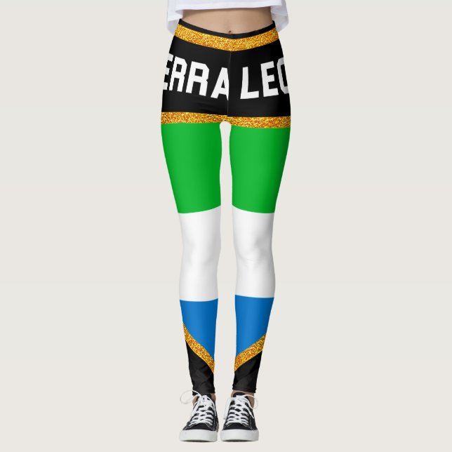 Sierra Leone Flag Leggings (Front)