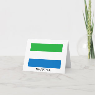 Sierra Leone Flag Letterpress Thank You Card