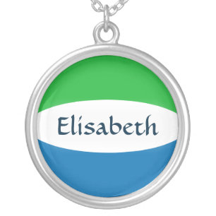 Sierra Leone Flag + Name Necklace
