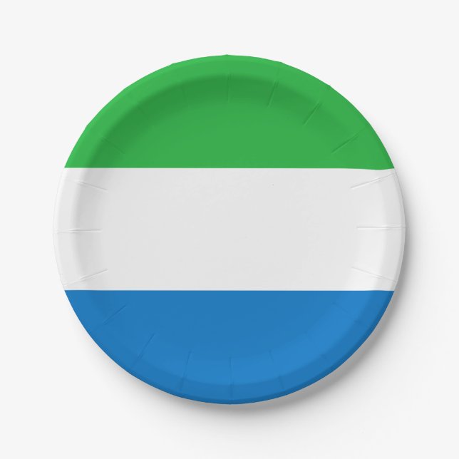 Sierra Leone Flag Paper Plates (Front)