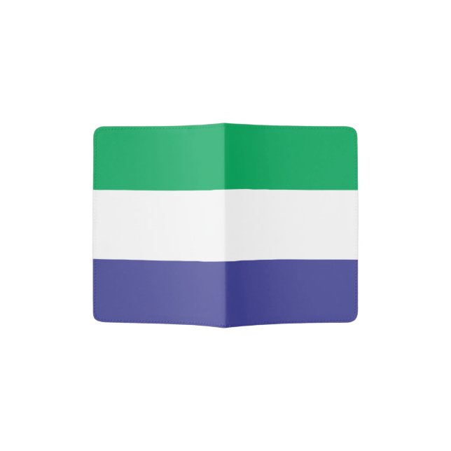 Sierra Leone Flag Passport Holder (Opened)
