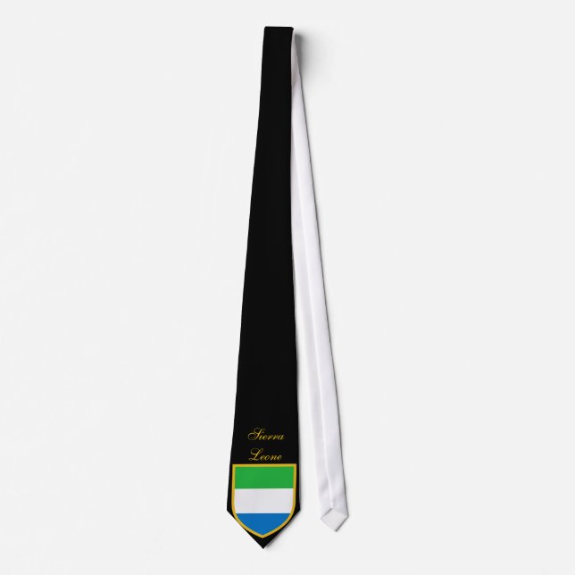 Sierra Leone Flag Personalized Tie (Front)