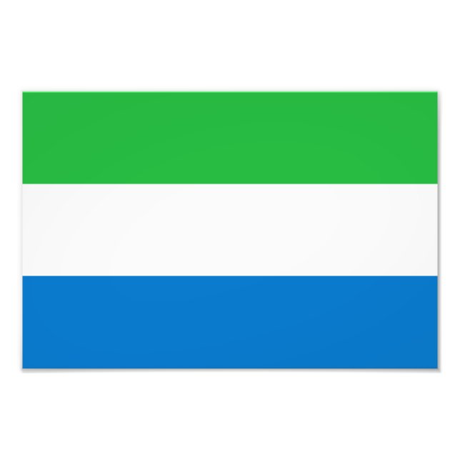 Sierra Leone Flag Photo Print (Front)