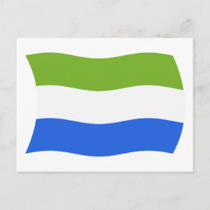 Sierra Leone Flag Postcard